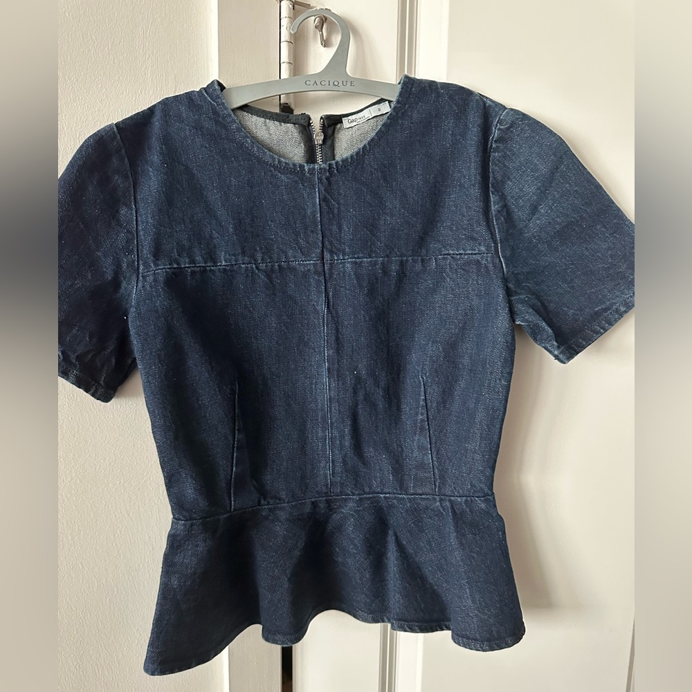 Gap denim Peplum shirt.